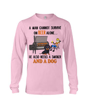 Load image into Gallery viewer, A Man Loves Beer And Dachshund Gift For Dog Lovers Unisex Long Sleeve

