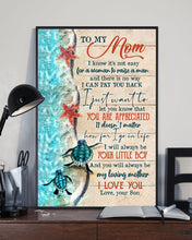 Load image into Gallery viewer, You'll Always Be Your Little Boy With Turtle Gift For Mom Vertical Poster
