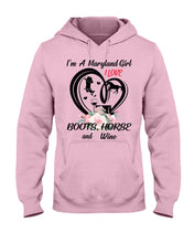 Load image into Gallery viewer, Maryland Girl Loves Boots Horse And Wine  For Personalized Nation Gift Hoodie
