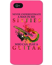 Load image into Gallery viewer, Never Underestimate A 60 Year Old Man Can Play A Guitar Phone case
