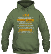Load image into Gallery viewer, Kim Custom Name Gift A Warrior's Mentality With A Poet's Soul Hoodie
