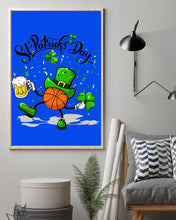Load image into Gallery viewer, Basketball Saint Patrick's Day Gift For Basketball Lovers Vertical Poster
