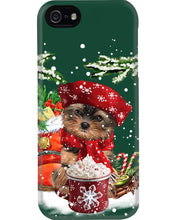 Load image into Gallery viewer, Yorkshire Terrier Loves Drinking Hot Latte Gift For Dog Lovers Phone case

