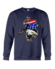 Load image into Gallery viewer, Eagle Giant Scratch USA Flag Gift For Women Sweatshirt
