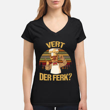 Load image into Gallery viewer, Vert Der Ferk Retro Vintage Gift For Cook Lovers Ladies V-Neck
