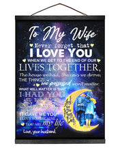 Load image into Gallery viewer, Galaxy Husband Gift For Wife Love You To The Moon And Back Matte Canvas

