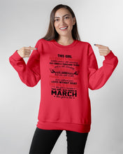 Load image into Gallery viewer, This Girl Has Fought A Thousand This Girl Was Born In March Sweatshirt
