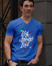 Load image into Gallery viewer, Butterfly Live Laugh Love Gift For Lover Guys V-Neck
