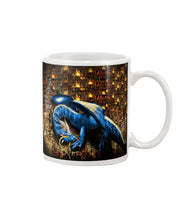 Load image into Gallery viewer, Librarian Blue Giant Dragon Brown Background Gift For Women Mug
