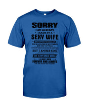 Load image into Gallery viewer, Gift For Husband Taken By A November Sexy Wife Who Happens To Cuss A Lot Guys Tee
