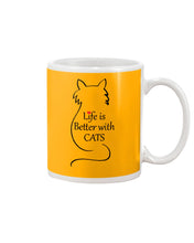 Load image into Gallery viewer, Life Better With Cats  Unique Custom Design For Cat Lovers Mug
