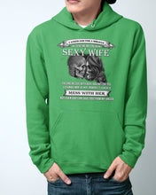 Load image into Gallery viewer, Shes Stubborn Messy And A Brat At Times Black Gift For Husband Hoodie
