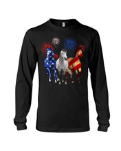 Load image into Gallery viewer, Lovely Phone Case Horse Freedom Firework Gift For Horse Lovers Unisex Long Sleeve

