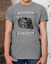 Load image into Gallery viewer, Shes Stubborn Messy And A Brat At Times Black Gift For Husband Guys Tee
