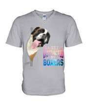 Load image into Gallery viewer, Easilly Distracted By Boxers Gift For Dog Lovers Guys V-Neck
