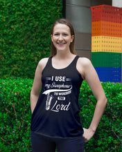 Load image into Gallery viewer, I Use My Saxophone To Worship The Lord Custom Design Ladies Flowy Tank

