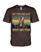 Load image into Gallery viewer, Eff You See Kay Why Oh You Retro Vintage Guys V-Neck
