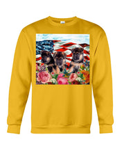 Load image into Gallery viewer, American Flag Sky Flower German Shepherd Gift For Dog Lovers Sweatshirt
