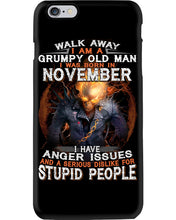 Load image into Gallery viewer, Walk Away I Am A Grumpy Old Man Who Was Born In November Birthday Gift Phone case
