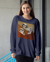 Load image into Gallery viewer, Three Cute Shih Tzu In Bag Gift For Dog Lovers Unisex Long Sleeve
