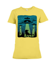 Load image into Gallery viewer, UFA Dinosaur T Rex Sky Full Of Stars Ladies Tee
