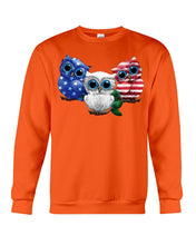 Load image into Gallery viewer, Lovely Phone Case Three Owl With US Flag Gift For Owl Lovers Sweatshirt
