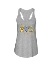 Load image into Gallery viewer, Peace Love Live  Special Custom Design For Dog Lovers Ladies Flowy Tank
