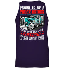 Load image into Gallery viewer, Proud To Be A Truck Driver Corner Office With A View Unisex Tank Top
