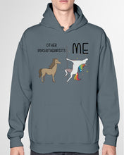 Load image into Gallery viewer, Funny Difference Between Me And Other Psychotherapists Unicorn And Horse Hoodie

