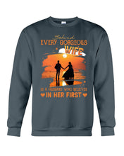 Load image into Gallery viewer, Behind Every Gorgeous Wife Is A Husband Who Believes In Her First Trending Sweatshirt
