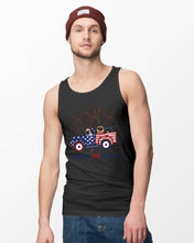 Load image into Gallery viewer, America 4th Of July Truck Pug Gift For Dog Lovers Unisex Tank Top
