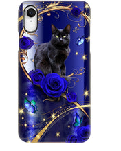 Load image into Gallery viewer, Black Cat Glorious Roses And Butterflies Gift For Cat Lovers Phone case
