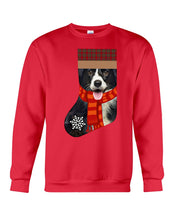 Load image into Gallery viewer, Santa Border Collie In Stock Gift For Dog Lovers Sweatshirt
