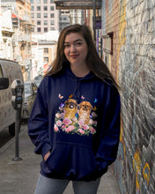 Load image into Gallery viewer, Pekingese With Peonies Gift For Dog Lovers Hoodie
