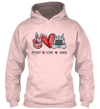 Load image into Gallery viewer, Peace Love Haul Trending Gift For Friends Hoodie
