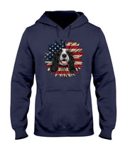 Load image into Gallery viewer, English Cocker Spaniel US Sunflower Gift For Dog Lovers Hoodie
