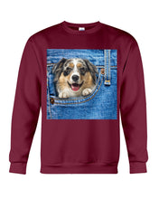 Load image into Gallery viewer, Australian Shepherd In Denim Pocket Gift For Dog Lovers Sweatshirt
