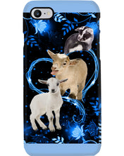 Load image into Gallery viewer, Lovely Phone Case Twinkling Blue Heart Gift For Goat Lovers Phone case

