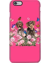 Load image into Gallery viewer, German Wirehaired Pointer With Peonies Gift For Dog Lovers Phone case
