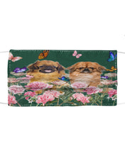 Load image into Gallery viewer, Pekingese With Peonies Gift For Dog Lovers Cloth Face Mask
