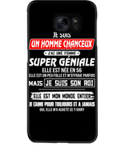 Load image into Gallery viewer, Je Suis Un Homme Chanceux J'ai Line Femme Custom Design Je Suis Son Roi Phone case
