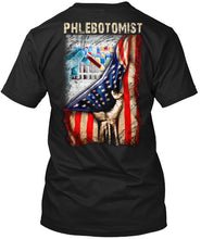 Load image into Gallery viewer, Philebotomist American Flag Special Custom Design Personalized Job Gift Guys Tee
