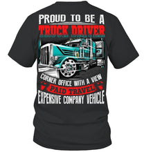 Load image into Gallery viewer, Proud To Be A Truck Driver Corner Office With A View Guys V-Neck
