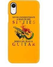 Load image into Gallery viewer, Never Underestimate A 60 Year Old Man Can Play A Guitar Phone case
