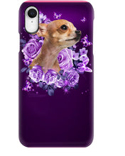 Load image into Gallery viewer, Purple Phone Case With Rose Gift For Chihuahua Lovers Phone case
