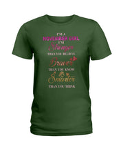 Load image into Gallery viewer, Birthday Gift For November Girl I'm Smarter Than You Think Ladies Tee
