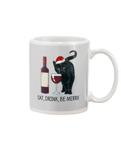 Load image into Gallery viewer, Cat Drink And Be Merry Meaningful Gift For Women Mug
