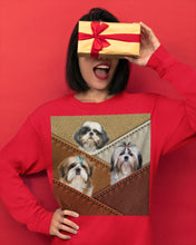 Load image into Gallery viewer, Three Cute Shih Tzu In Bag Gift For Dog Lovers Unisex Long Sleeve
