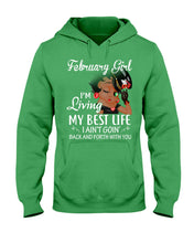 Load image into Gallery viewer, Betty Boop February Girl Living My Best Life Birthday Meaningful Gift Hoodie
