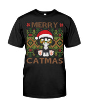 Load image into Gallery viewer, Merry Catmas Cute Funny Gifts Guys Tee
